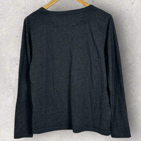 Tentree Treeblend Long Sleeve T-Shirt Meteorite Black Heather Size Large Organic - Picture 15 of 15